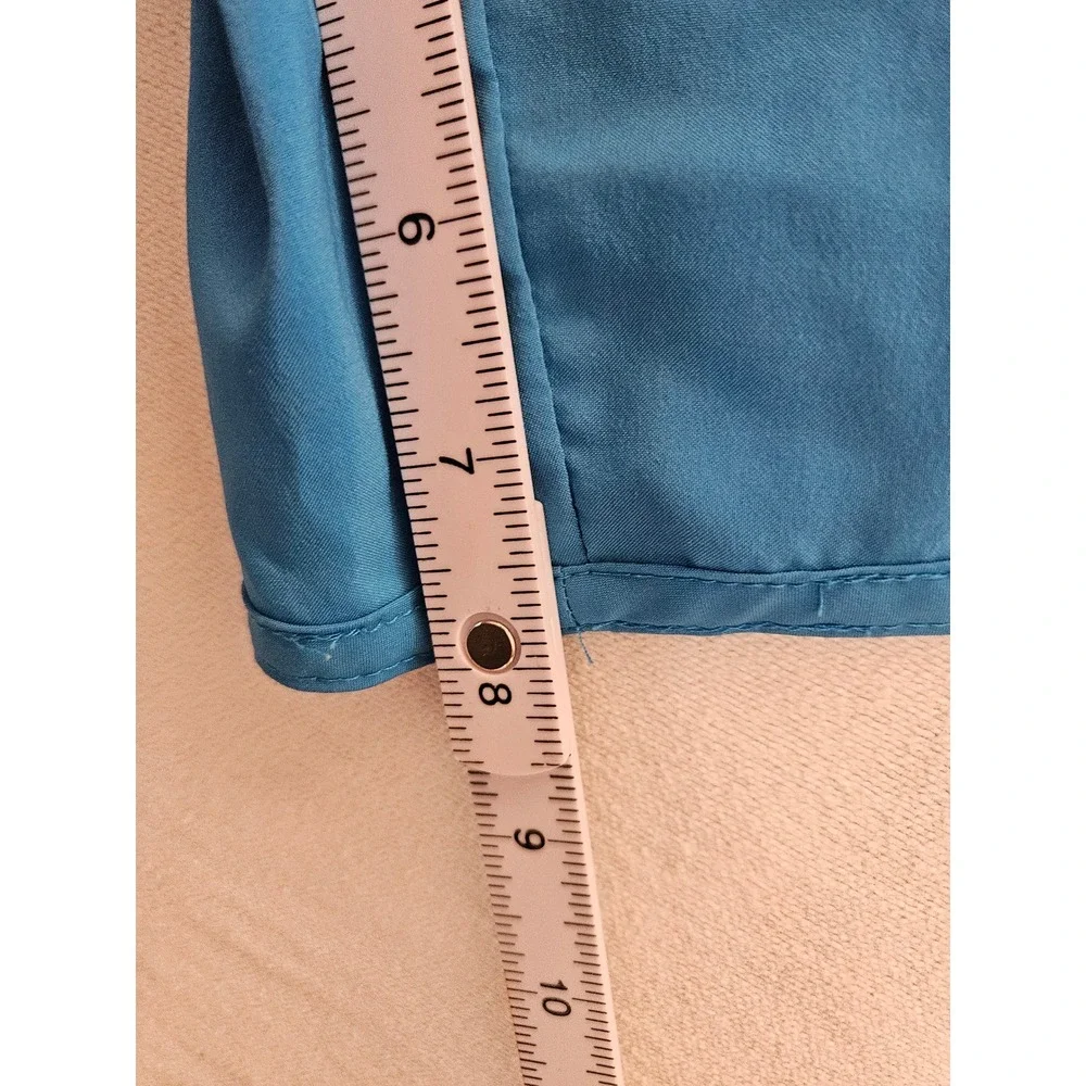 Adidas Swim Shorts Mens Large Blue 3-Stripe End Plastic Waste Drawstring 7.5